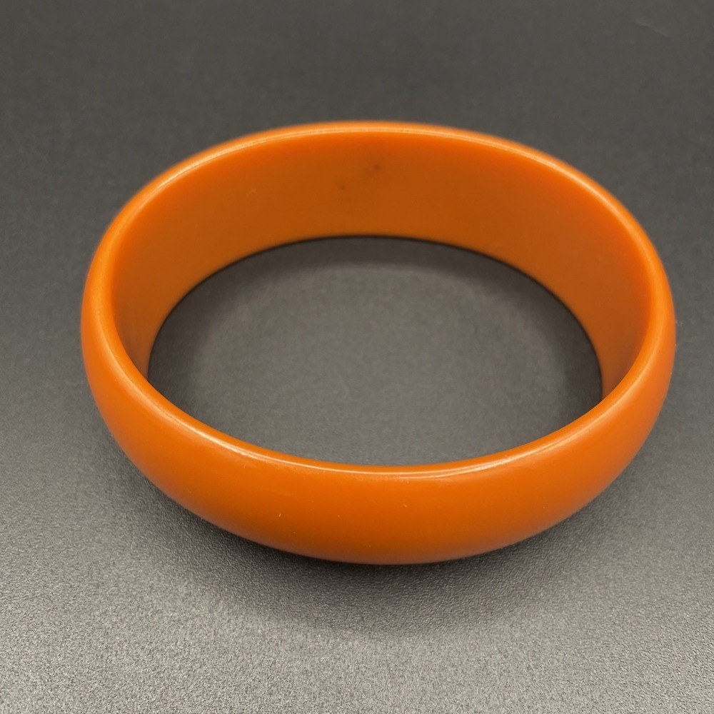 Butterscotch Orange Caramel Bakelite Vintage Oval Bangle Bracelet Tested